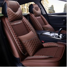 Автомобильная кожаная рентабельная подушка Four Seasons Universal Seat Mats, роскошная версия (кофе)
