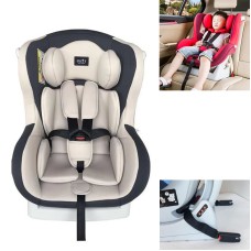 Автомобиль вперед и обратная установка Детская безопасная безопасность и лечь сиденье Isofix мягкий интерфейс (бежевый)