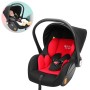 Car Newborn Safety Seat Portable Cradle for Baby Outing (Black Red)