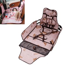 Car Ice Silk Fabric Portable Children Seat Kids Sleeping Pad (Khaki)