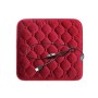 Car USB Seat Heater Cushion Warmer Cover Winter Heated Warm Mat, Style: Heart Shape (Red)