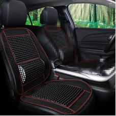 Car Seat Covers Summer Cool Imitation Wooden Beads Ventilation Breathable Seat Cushion(Black)