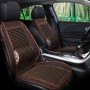 Car Seat Covers Summer Cool Imitation Wooden Beads Ventilation Breathable Seat Cushion(Coffee)