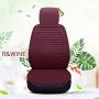 Car Four Seasons Linen Fabric Front Seat Cushion (Wine Red)