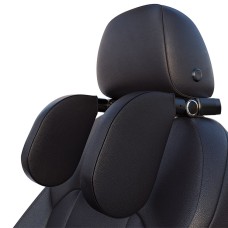 A05 Регулируемая автомобильная автоматическая U-образная пена память о шейной подушке для отдыха с крючком и держателем мобильного телефона (черный)