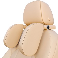A05 Adjustable Car Auto U-shaped Memory Foam Neck Rest Cushion Seat Pillow with Hook & Mobile Phone Holder (Beige)