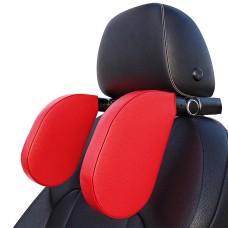 A05 Adjustable Car Auto U-shaped Memory Foam Neck Rest Cushion Seat Pillow with Hook & Mobile Phone Holder (Red)