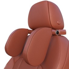 A05 Adjustable Car Auto U-shaped Memory Foam Neck Rest Cushion Seat Pillow with Hook & Mobile Phone Holder (Brown)