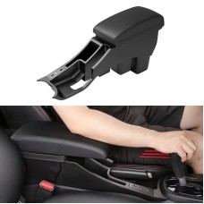 Car Modification Center Armrest Box Microfiber Leather Type for Honda Fit 2014-2020 (Black)