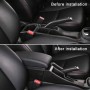 Car Modification Center Armrest Box Microfiber Leather Type for Honda Fit 2014-2020 (Black)