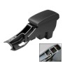 Car Modification Center Armrest Box Microfiber Leather Type for Honda Fit 2014-2020 (Black White)