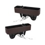 1 Pair Car Multi-functional Seat Crevice USB Storage Box(Coffee)