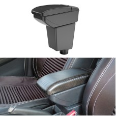 Car Center Armrest Box Carbon Fiber Leather Type for Renault Captur Clio4 2014 (Black)