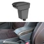 Car Center Armrest Box Carbon Fiber Leather Type for Renault Captur Clio4 2014 (Black White)