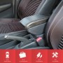 Car Center Armrest Box Carbon Fiber Leather Type for Renault Captur Clio4 2014 (Black White)
