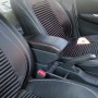 Car Center Armrest Box Box Carbon Fiber Type для Renault Duster 2019 (Black Red)