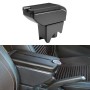 Car Center Armrest Box Double Open Plating Carbon Fiber Leather Type for BMW mini Cooper 2022 (Black)