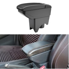 Car Center Armrest Box Carbon Fiber Leather Type for BMW mini Cooper 2022 (Black White)