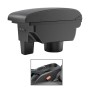 Car Center Armrest Box Microfiber Leather Type for SRM (Black)