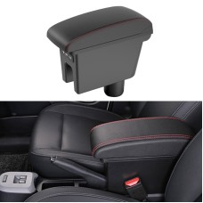 Car Center Armrest Box Microfiber Leather Type for GreatWall ORA R1 (Black Red)