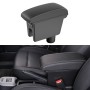 Car Center Armrest Box Microfiber Leather Type for GreatWall ORA R1 (Black White)