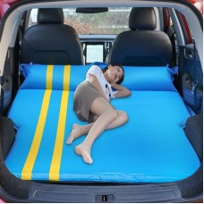 Universal Car Polyester Pongee Sleeping Mat Mattress Off-road SUV Trunk Travel Inflatable Mattress Air Bed, Size:195 x 130 x 109cm(Blue + Yellow)