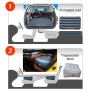 12-B6-6 Cloth Car / Household + 4 Step & 2 Square Stool 6-port 6/4 Ratio Multifunctional Travel Inflatable Mattress Air Bed Camping Back Seat Couch