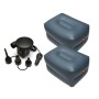 Z44Q1 2xSmall Square Stool + Car Pump Universal Car Travel Inflatable Stool