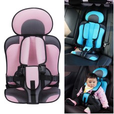Портативное сиденье по безопасности детей, размер: 54 x 36 x 25 см (в течение 3-12 лет) (розовый + серый)