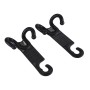 2 PCS Young Player Claw Shape Durable Car Seat Back Hook Trunk Bag Hanger Holder Auto Headrest Luggage Hook (Black)