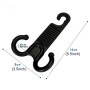 2 PCS Young Player Claw Shape Durable Car Seat Back Hook Trunk Bag Hanger Holder Auto Headrest Luggage Hook (Black)