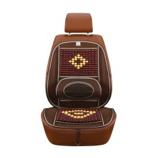 Car Seat Covers Summer Cool Wooden Beads Single Piece Ventilation Breathable Cool Pad Car Cushion Supplies(Coffee Color)