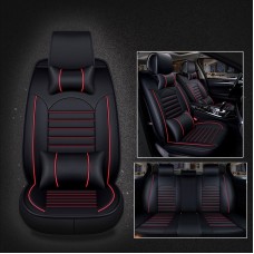 Universal PU Leather Car Seat Cover Black Red Deluxe