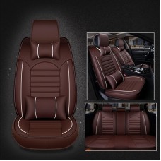 Universal PU Leather Car Seat Cover Coffee Deluxe