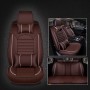 Universal PU Leather Car Seat Cover Coffee Deluxe