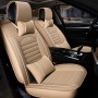 Universal PU Leather Car Seat Cover Beige Deluxe