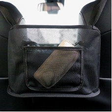 3 PCS Car Seat Hanging Storage Bag, Style:With Pocket(Black)