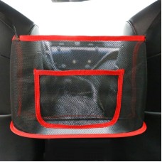 3 PCS Car Seat Hanging Storage Bag, Style:With Pocket(Red)