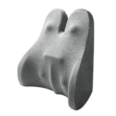 Car Seat Lumbar Support Cushion Memory Foam Office Lumbar Cushion, Size: Bandage(Light Gray)