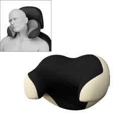 U-shaped Car Headrest Car Memory Foam Neck Pillow(Apricot Black)