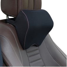 Car Headrest Pillow Neck Pillow Car Memory Foam Cervical Pillow Interior Supplies(Black Brown Edge)