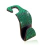 3 PCS Car Rear Seat Hooks Car Seats Multi-Function Diamond-Studded Hooks, Colour: Emerald