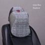 Car Seat Neck Pillow And Back Pad Linen Memory Cotton Soothing Car Cushion(Linen Blue Headrest)