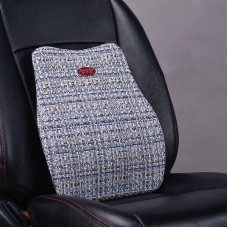 Подушка для шеи автомобильного сиденья и задняя подушка для льняной памяти хлопок успокаивающая автомобильная подушка (льняная синяя подушка талии)