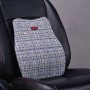 Car Seat Neck Pillow And Back Pad Linen Memory Cotton Soothing Car Cushion(Linen Blue Waist Pad)