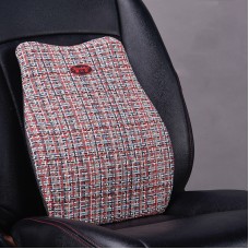 Подушка для шеи автомобильного сиденья и задняя подушка для льняной памяти хлопок успокаивающая автомобильная подушка (льняная красная талия)