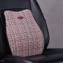 Car Seat Neck Pillow And Back Pad Linen Memory Cotton Soothing Car Cushion(Linen Red Waist Pad)