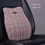 Car Seat Neck Pillow And Back Pad Linen Memory Cotton Soothing Car Cushion(Linen Red Waist Pad)