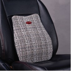 Car Seat Neck Pillow And Back Pad Linen Memory Cotton Soothing Car Cushion(Linen Black Waist Pad)