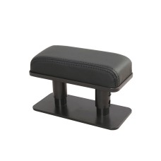 Car Arm Handle Seat Left Hand Elbow Tray Universal Leather Increasing Pad Central Armrest Box(Black+Black line)